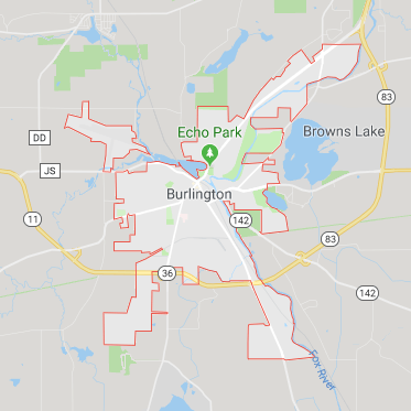 Burlington Wisconsin real estate map
