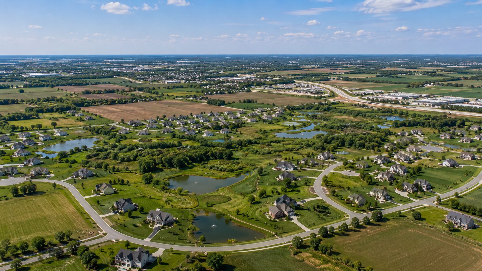 Open rural countryside in Bristol Wisconsin — homes for sale in Bristol WI