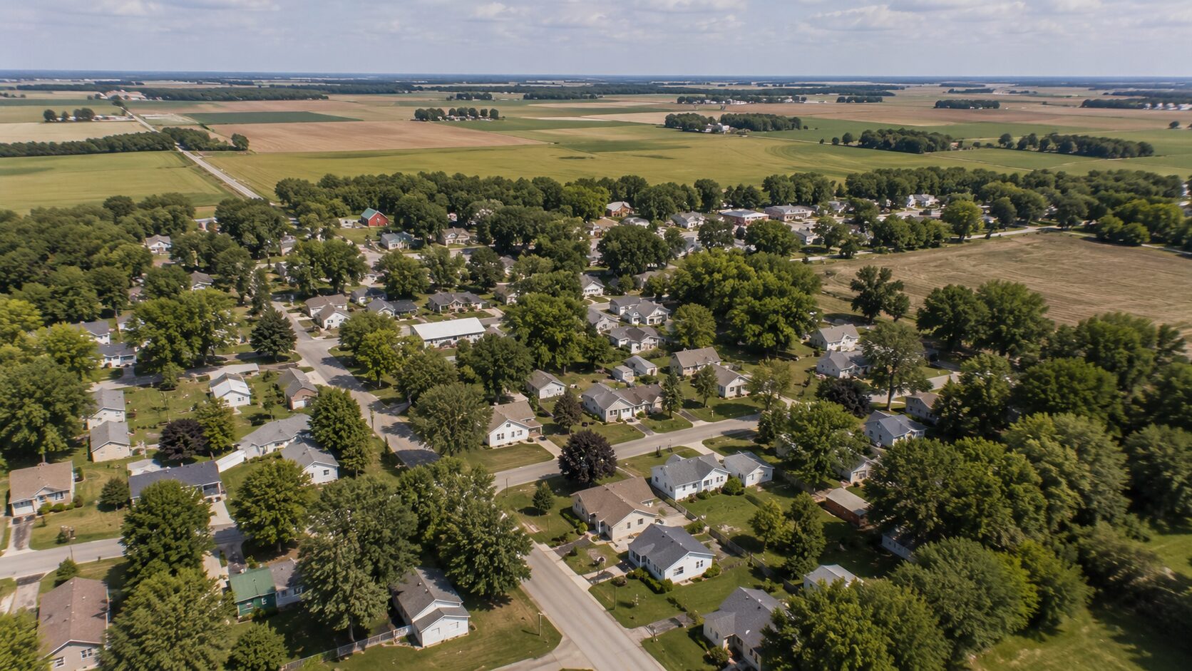 Small-town residential streets in North Prairie Wisconsin — homes for sale in North Prairie WI