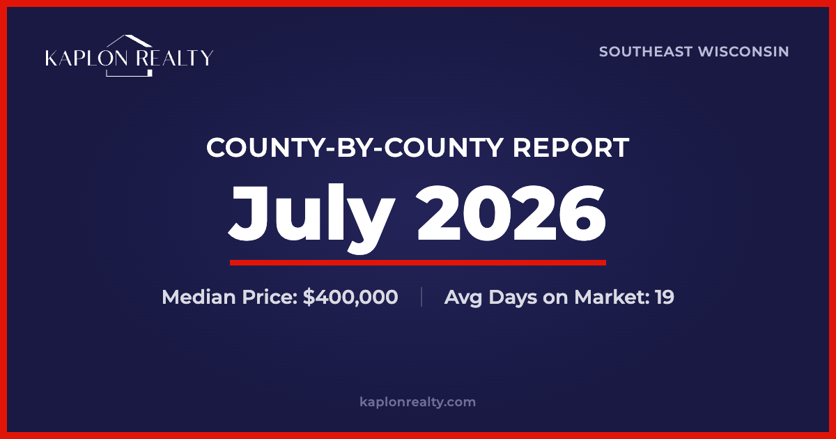 July 2026 Southeast Wisconsin Housing Market: County-by-County Numbers 1 july 2026 market report v2