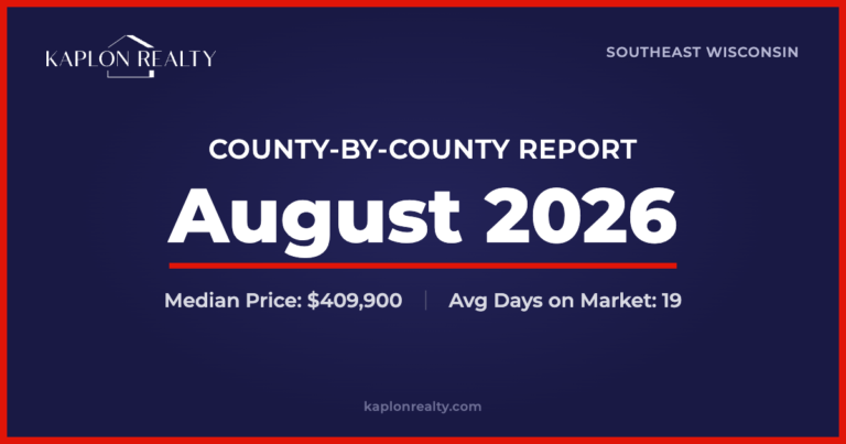 August 2026 Southeast Wisconsin Housing Market: County-by-County Numbers 2 August 2026 Southeast Wisconsin Housing Market: County-by-County Numbers